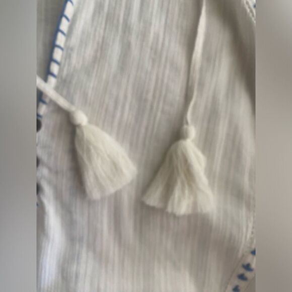 Veronica Beard short white long sleeve boho style dress size medium - Picture 11 of 15